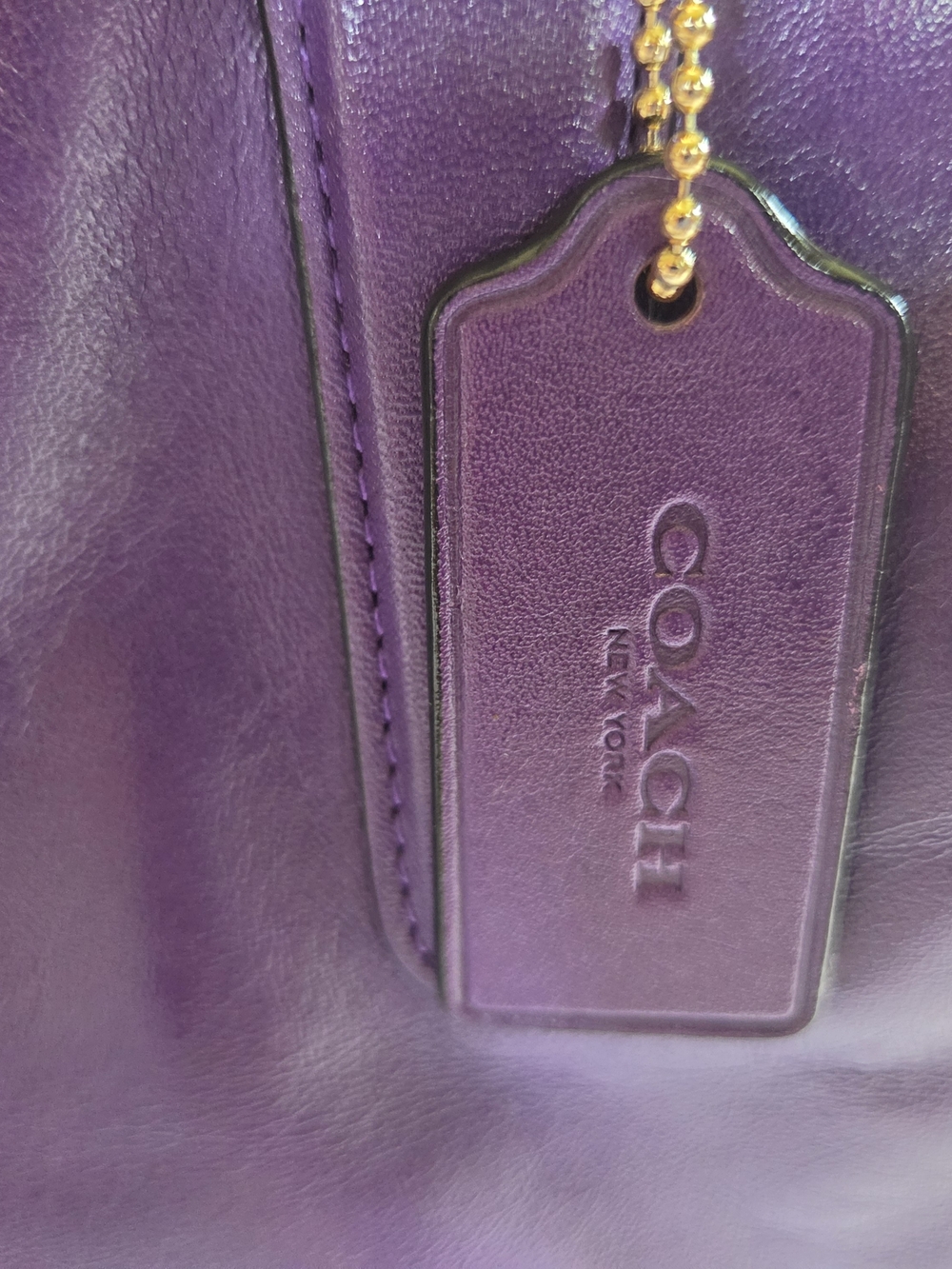 COACH Purple Leather Crosby Carryall - Picture 4 of 15